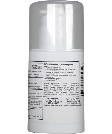 DrFormulas Pain Relief Cream | Extra Strength All Natural Arthritis, Neuropathy, Back & Joint Pain Relief | 2 oz - Buy Online on GoSupps.com
