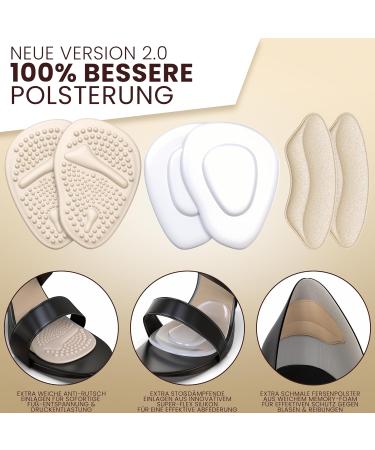 Jesen Friend Premium Bale Cushion Insoles | 12 Pcs Forefoot Pads for High Heels & Sandals - Anti-Slip Gel Inserts for Foot Comfort - Novel 2024 - Buy Online on GoSupps.com