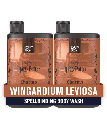 Every Man Jack Harry Potter Collectors Body Wash - Hogwarts Inspired Scents & Clean Ingredients - Charms - Wingardium Leviosa Scent - 13.5 oz (Pack of 2)