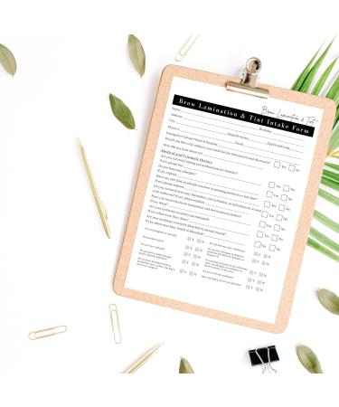 Eyebrow Lamination Approval Form Set - 75 Pieces | 21.6 x 27.9 cm - Intake & Reversing Forms for Professionals - Buy Online on GoSupps.com