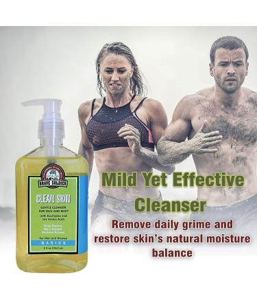 Brave Soldier Clean Skin Face Cleanser | Moisturizing Face Wash for Sensitive Skin | Mild Makeup Remover | 8 fl. oz. Bottle - Buy Online on GoSupps.com
