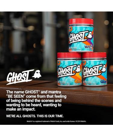 GHOST Intra Workout Powder Welch's Grape - BCAAs & EAAs Nootropics & Hydration - Essential & Branch Chain Amino Acids Supports Muscle Recovery & Focus - Pre Intra & Post Workout Powders - Buy Online on GoSupps.com