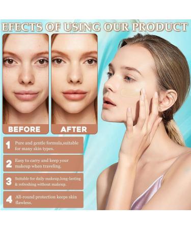 Znnhnn 80g Coverage Skin Care Foundation Moisturizer with Brush CC Cream Waterproof and Sweatproof Light Texture for Even Skin Tone for All Skin Types Ideal for Fairer - Buy Online on GoSupps.com