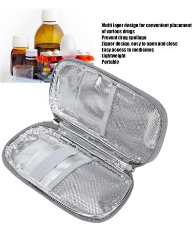 Diabetic Medication Cooler Bag - Multi-Layer Case for Travel - Easy Open Design - Blue - Buy Online on GoSupps.com