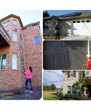 3.6-6 M Washing Kit: Water Fed Telescopic Brush Squeegee and Soap Dispenser Window Cleaning Pole Window Cleaner Equipment Car Cleaning Brush (35cm Brush Head 3.6M) 35cm Brush Head 3.6M - Buy Online on GoSupps.com