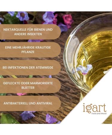IGART Lungwort 500g Lungwort Pulmonaria officinalis Natural healing properties Delicate aroma and sweet taste Rich in health and taste - Buy Online on GoSupps.com