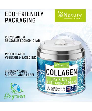 Collagen Cream - Anti-Aging Face Moisturizer with Hyaluronic Acid & Vitamin C - USA Made | Day & Night Hydration - Buy Online on GoSupps.com