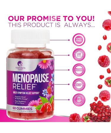 Menopause Relief Gummies - Hormone Support for Night Sweats & Hot Flashes - Natural Energy & Vitamin Support - Non GMO & Gluten Free - 60 Gummies - Buy Online on GoSupps.com