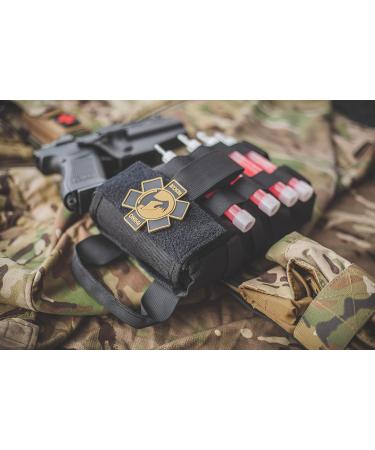 Rhino Rescue IFAK Trauma Kit - Black Molle Emergency First Aid Pouch for Tactical Military Camping & Everyday Carry - Buy Online on GoSupps.com