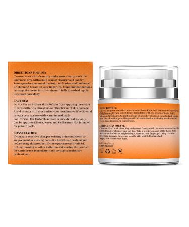 Kojic Acid Underarm Brightening Cream | Dark Spot Corrector with Glutathione Vitamin C & Niacinamide | Non-Greasy Cruelty-Free 1.7 Fl Oz - Buy Online on GoSupps.com