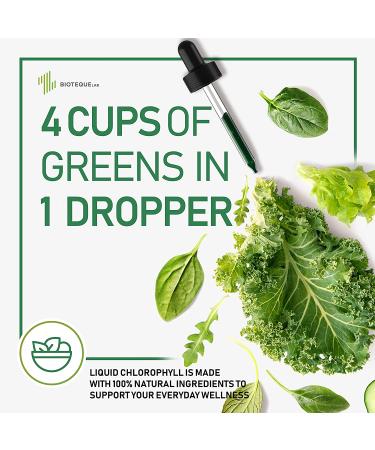 Organic Liquid Chlorophyll Drops - Energy Booster, Antioxidant, Internal Deodorant, Detox Support - Natural Digestion, Liver & Immune System - 100mg/Serving - Buy Online on GoSupps.com