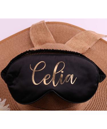 Custom Satin Sleep Mask - Personalized Gift for Her/Him | Valentine's Day/Bridal Shower Favor | Monogrammed Eye Mask, Various Colors - Buy Online on GoSupps.com