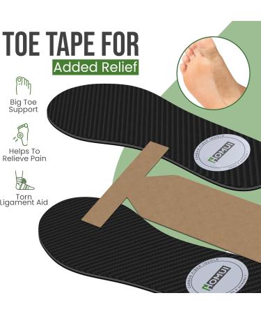 Carbon Fiber Insoles for Men & Women - Hallux Rigidus Turf Toe Brace Foot Fractures | Post-Op Shoe Alternative (M9/W10 - Buy Online on GoSupps.com