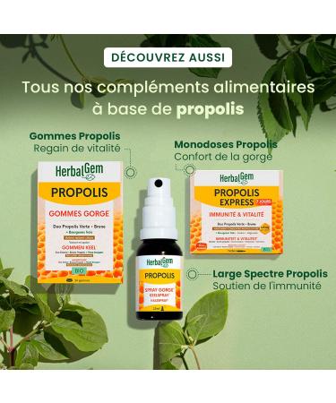 Herbalgem - Propolis Monodoses Bio - Immunit et Vitalit 7x10 ml Multi 1 unit (Lot de 1) - Buy Online on GoSupps.com