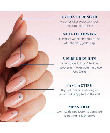 Thymolize Nail Repair: Fast Ingrown Toenail Treatment & Yellow Nail Whitener - 2 Pack (1 Fl Oz) | Best Care for Damaged & Weak Nails - Buy Online on GoSupps.com