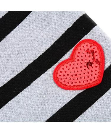 Paidful Striped Dog Shirt for Small & Medium Dogs | Breathable Summer Tank Top with Red Heart - Perfect for Puppies & Cats | Gray Vest for Outdoor Adventures - Buy Online on GoSupps.com