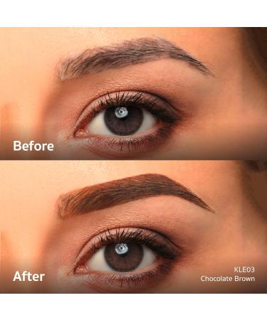 Kiss New York Professional Eyebrow Pencil - Dual-Sided Retractable Brow Definer D-Shape Design Cruelty-Free Silky Smooth Texture - Chocolate Brown - Buy Online on GoSupps.com