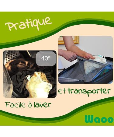 Washable and reusable organic bamboo fiber makeup remover cotton - kit consisting of 12 pcs + 1 mesh washing bag + 2 toothbrushes + 1 cotton headband to remove your makeup - Buy Online on GoSupps.com