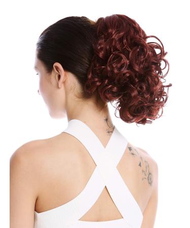 WIG ME UP - MKB-22-V-131 hairpiece braid ponytail combs short voluminous curly curled red-brown rust-brown red-brown (131)