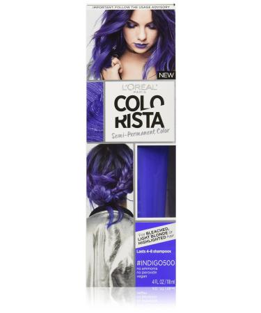 L'Oreal Paris Colorista Semi-Permanent for Light Blonde or Bleached Hair #Indigo