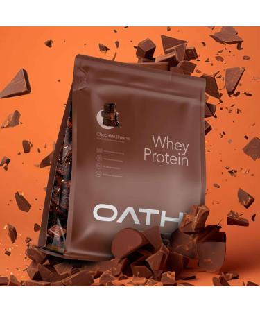 Oath Nutrition Whey Protein Powder Chocolate Brownie 25 Grams of Protein and Only 1 Gram of Sugar per Serving 2 lbs 25 Servings - Buy Online on GoSupps.com
