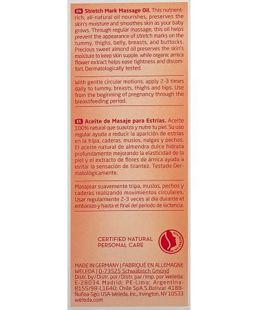 Weleda Mother Stretch Mark Massage Oil 3.4 fl oz - Natural Skin Care for Moms - Buy Online on GoSupps.com