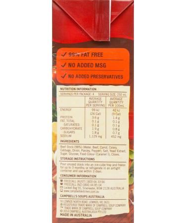 Campbells Real Stock Beef 1L - Buy Online on GoSupps.com