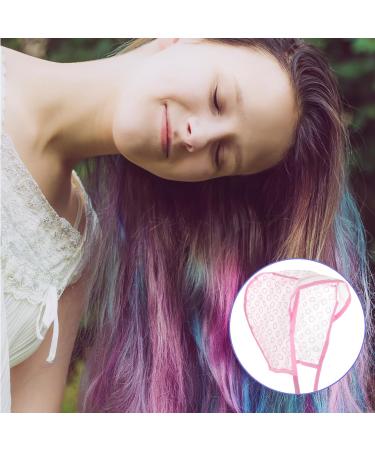 Bewudy 2 Sets of Hair Coloring Kits Hair Highlighting Caps Hair Dye Cap Disposable Hair Art Frosting Cap with Plastic Crochet Hook and Hair Dye Brushes for Salon Hair Dyeing Hairdressing (Pink) - Buy Online on GoSupps.com