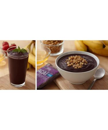 Amafruits Acai Berry Frozen Puree - Organic & Non-GMO | Unsweetened Smoothie Packs | Antioxidant Rich Superfruit - 72 Packs x 3.5oz - Buy Online on GoSupps.com