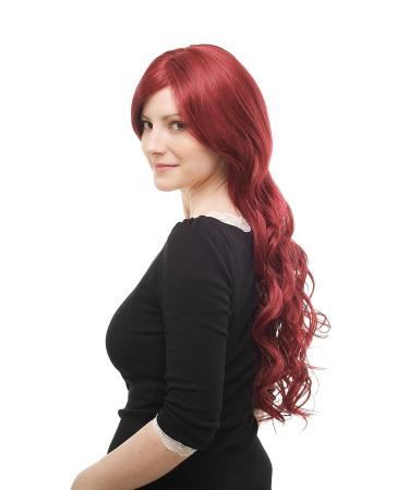 WIG ME UP 9321L-39 - Long Aubergine-Red Wet-Look Curly Wig | International Shipping Available - Buy Online on GoSupps.com