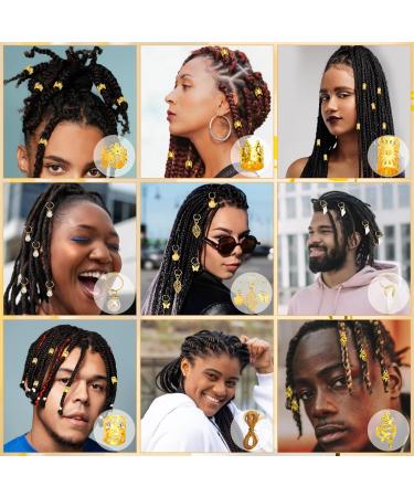 Qinzave 285-Piece Golden Hair Jewelry Set for Braids & Dreadlocks - Gold Rings & Clips for Stunning LOC Accessories - Buy Online on GoSupps.com