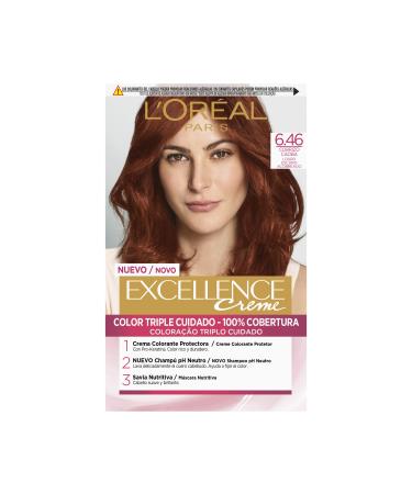 Excellence Crema N646 6.46 dark ruby cobrizo caoba