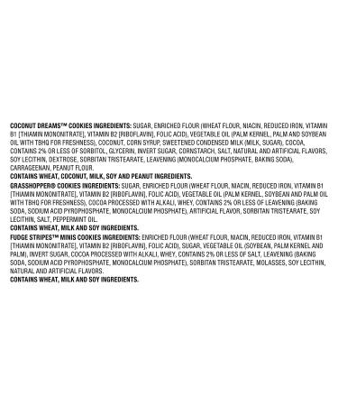 OTG Keebler Cookies Variety Pack | Fudge Stripes, Grasshopper, Coconut Dreams | Individually Wrapped | Sweet & Crunchy Snacks | 40 Pack, 2 Cookies Each - Buy Online on GoSupps.com