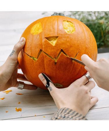 Fomiyes Halloween Accessories - 8pcs Metal Hair Tools for Curling & Cosplay Claws | Retro Black Men's Rings - Buy Online on GoSupps.com