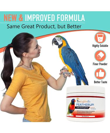 UnRuffledRx FeatherUp! Bird Multivitamin with Biotin - 90 gm - 240 Servings - Buy Online on GoSupps.com