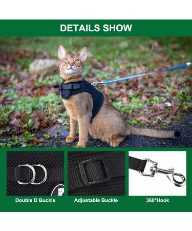 Bingpet Adjustable Cat Dishes & Leash - Soft Network Holster for Small to Large Cats | International Shipping Available - Buy Online on GoSupps.com
