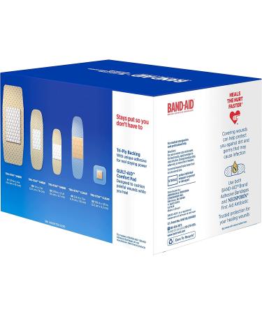 Band-Aid Family Variety Pack - 280 ct, Sheer & Clear Flexible Sterile Bandages with Breathable Technology - Buy Online on GoSupps.com