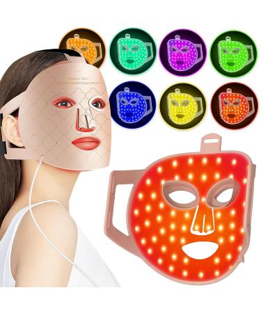 7 Colors Photon LED Face Mask - Anti-Aging Light Therapy for Skin Rejuvenation | Soft Silicone Beauty Device - Buy Online on GoSupps.com
