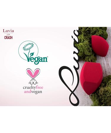 Make-Up Blending Sponge Set - 2 Red Blenders (Normal & Large) | Designed by Luisa Crashion & Luvia Cosmetics - International Shipping Available - Buy Online on GoSupps.com