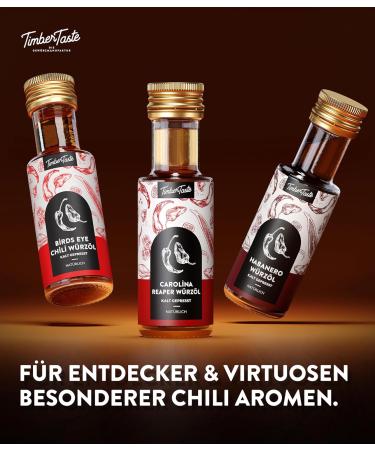 Timber Taste Sharp Chili Oil Gift Set - Premium 3x100ml Essential & Food Oils for Men & Women - Perfect Gourmet Gift for Chili Lovers - Buy Online on GoSupps.com