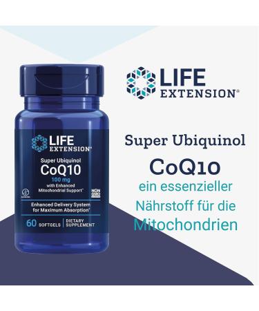 Buy Life Extension Super Ubiquinol 100mg with Shilajit - 60 Softgels | Gluten Free Soy Free Non-GMO Laboratory Tested | International Shipping Available - Buy Online on GoSupps.com