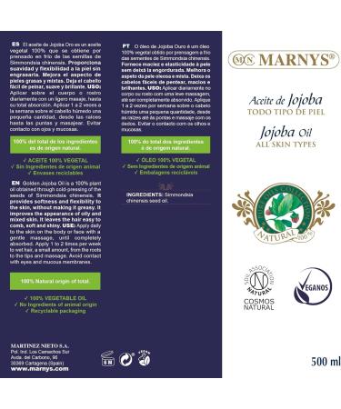 JOJOBA HUILE PURE GOLD 500ML - Buy Online on GoSupps.com