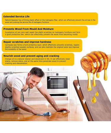 Beeswax Polish 7oz Natural Furniture Paste Wax - Waterproof Brighten Beeswaxing Furniture Polish Wood Floor Polish for Home Shakven - Buy Online on GoSupps.com