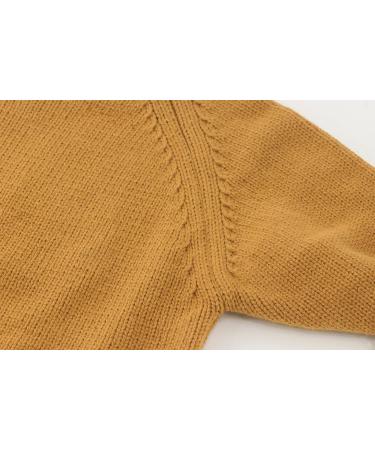 KISLOVE Kids Ribbed Knit Sweater - Yellow Knitted Jumper for Toddlers - Buy Online on GoSupps.com