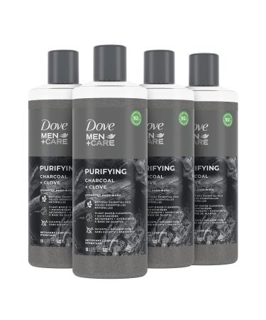 Dove Men+Care Body Wash Charcoal + Clove Body Wash for Men 18 oz 4 Count