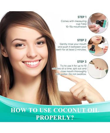 2-Pack Coconut Oil Pulling Mouthwash with Peppermint - Alcohol-Free Oral Care - Fresh Breath Solution - Organic Essential Oils Formula with Tongue Scraper - Gum Health Treatment - 237ML 16 Fl Oz (Pack of 1) - Buy Online on GoSupps.com