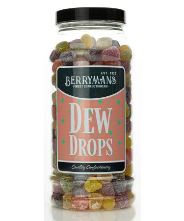 Original Dew Drops Retro Jelly Sweets Gift Jar By Berrymans Sweet Shop - Classic Sweets Traditional Taste. - Buy Online on GoSupps.com
