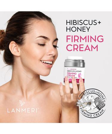 Hibiscus & Honey Firming Cream for Face & Body | Neck Tightening, Double Chin Reducer & Anti-Wrinkle Moisturizer with Collagen & Jojoba Oil - Buy Online on GoSupps.com