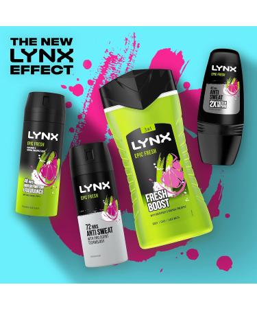 Lynx Epic Fresh Grapefruit & Tropical Pineapple Scent Deodorant Roll On For Men Dry & Fresh for 48 Hours An Iconic Fresh Fragrance Deodorant For Men 50 ML (Pack of 6) Epic Fresh 50 ml (Pack of 6) - Buy Online on GoSupps.com