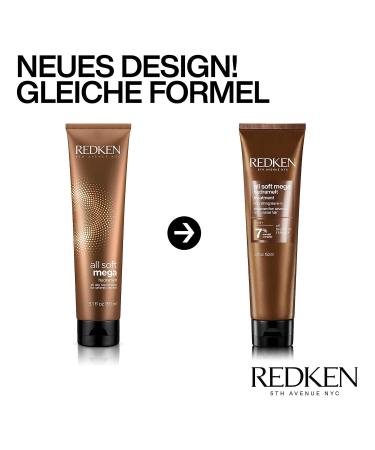 Redken Leave-In Hair Cream for Dry & Broken Hair - 150ml | Hydrated & Enlivened with Aloe Vera | All Soft Mega Hydramelt - Buy Online on GoSupps.com
